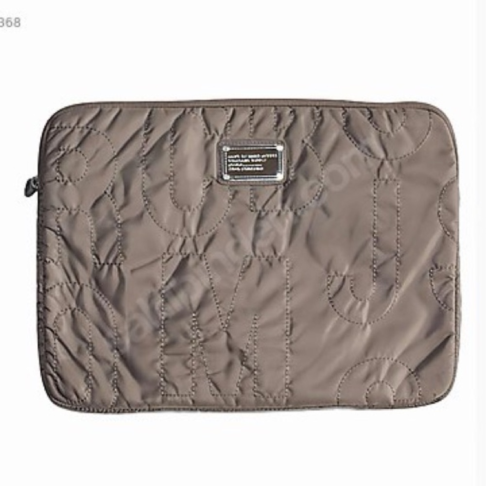 Marc Jacobs grey Quilted Laptop Sleeve
